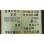 Two stamp albums containing a quantity of mainly British stamps dating from Queen Victoria onwards