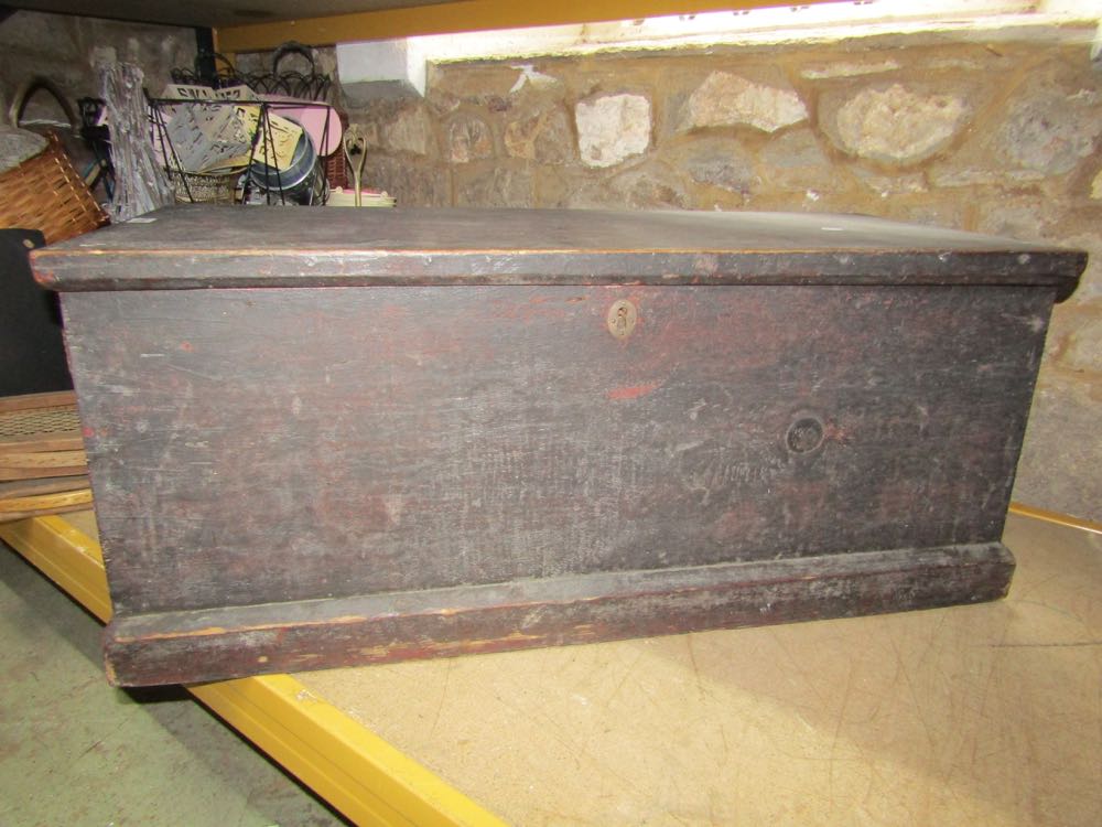 A 19th century pine blanket chest