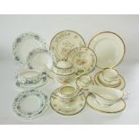 Royal Albert Hamlyn dinnerwares including oval meat plate, six dessert plates, six side plates,