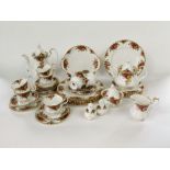 A quantity of Royal Albert Old Country Roses pattern wares comprising six dinner plates, six side/