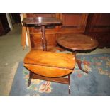 Georgian mahogany occasional table the rectangular top with chamfered ends, a further Georgian