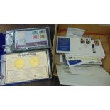 Coronation anniversary album, a collection of Commonwealth FDCs, a number of mint issue stamps,