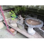 One lot of mainly composition stone gardenware to include planters of various design with relief