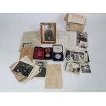 A George V Faithful service medal named Edward Parry Pritchard together with a collection of