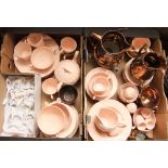 A quantity of Grindley Peach Petal dinner and teawares including teapot, milk jug, cream jug,