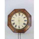 A 19th century rose wood and boulle work postman's dial.