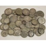 A collection of pre 47 post 20 - English silver coinage, 9 oz