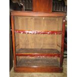 A Victorian mahogany bookcase with three adjustable shelves 86cm side.