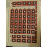 A box of stamps in sheets, mini sheets, on covers from Germany and the DDR