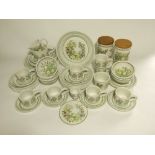 A quantity of Portmeirion wares in the Garden Herbs pattern by Pat Albreck for the National Trust