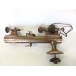 A Victorian steel watchmakers lathe