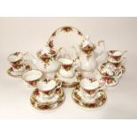 A collection of Royal Albert Old Country Roses pattern wares comprising tea pot, coffee pot, milk