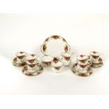 A collection of Royal Albert Old Country Roses pattern tea wares comprising milk jug, sugar bowl,