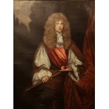 A substantial early English School oil painting on canvas after Sir Peter Lely, three quarter length