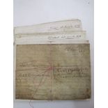 A collection of 19th century legal documents including various conveyances and mortgage assignments,