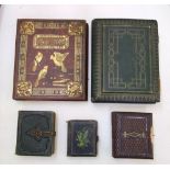 Five late 19th century photograph albums containing a large quantity of family portraits and other