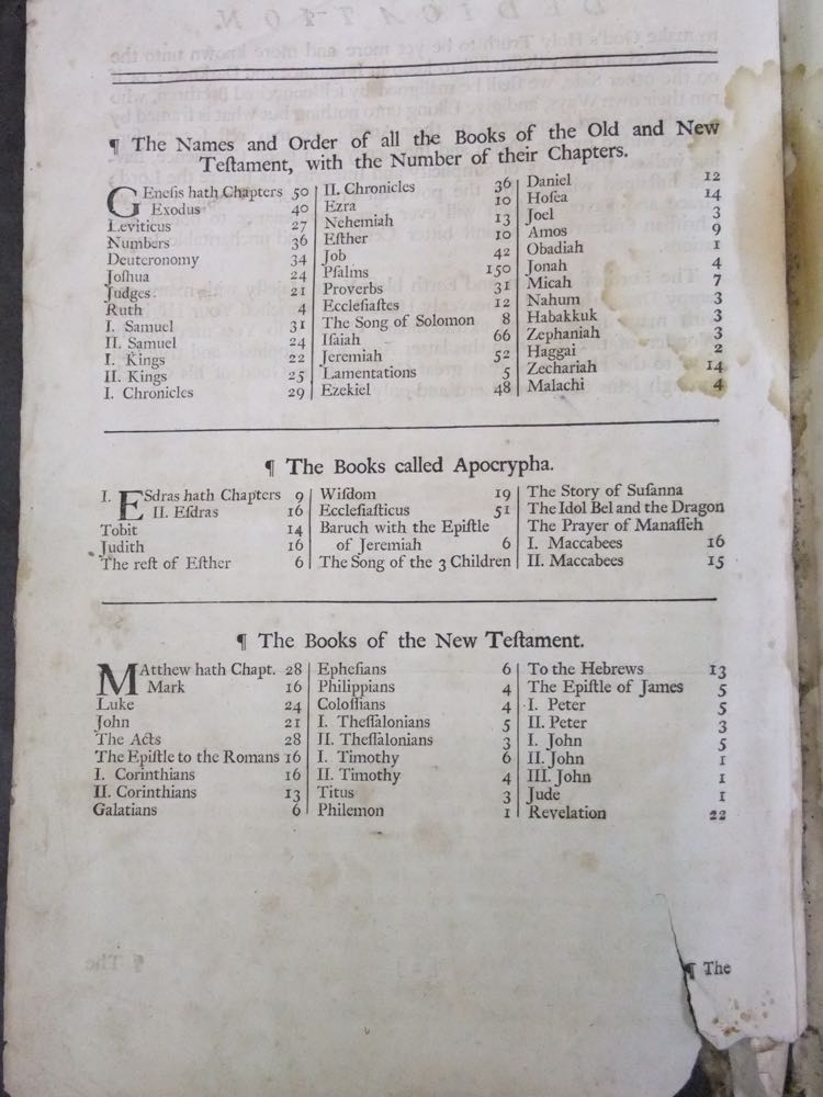 An 18th century bible including the Apocrypha, printed by Thomas Baskett, 1759. - Image 4 of 4