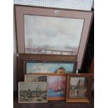 A watercolour of a London Thames scene signed bottom right Phillip Foster, dated 1988, an early 20th