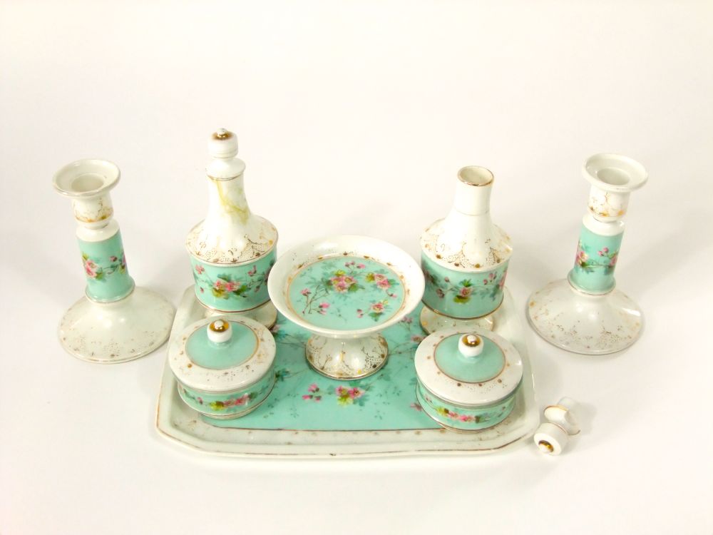 A collection of mainly 19th century ceramics including a Staffordshire spill vase with applied - Image 3 of 5
