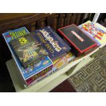 A box of various board and further games to include Ker Plunk by Ideal number 2514-8, Go For