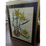 A signed coloured artist's proof by Edwina Sandys - Daffodils, signed bottom left and inscribed