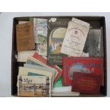 A mixed collection of mainly travel and sport ephemera including, a photograph album with early 20th