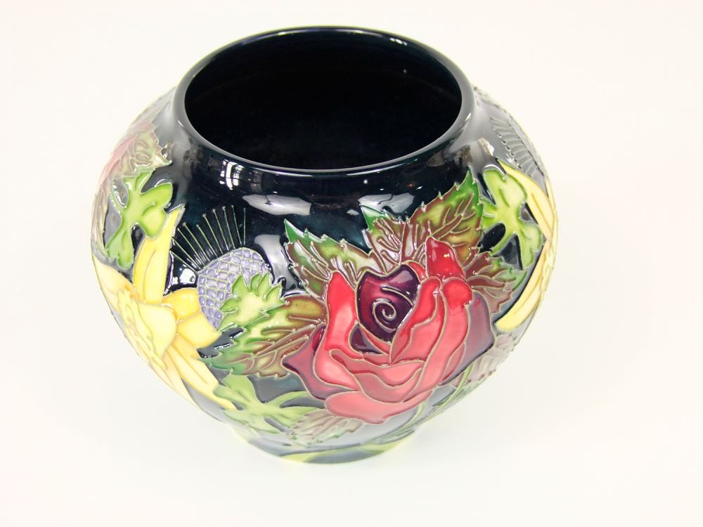 A boxed Moorcroft limited edition vase designed by Nicola Slaney, commemorating the Queen's Jubilee, - Image 3 of 4