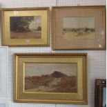 A collection of three late 19th and early 20th century watercolours by Cyril Ward, all showing