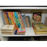 A quantity of vintage children's books including Mabel Lucie Attwell's Annual, Walt Disney Annual,