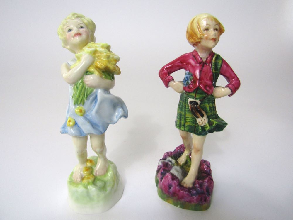 Two Royal Worcester figures both designed by F G Doughty - Scotland 3104 and England 3075