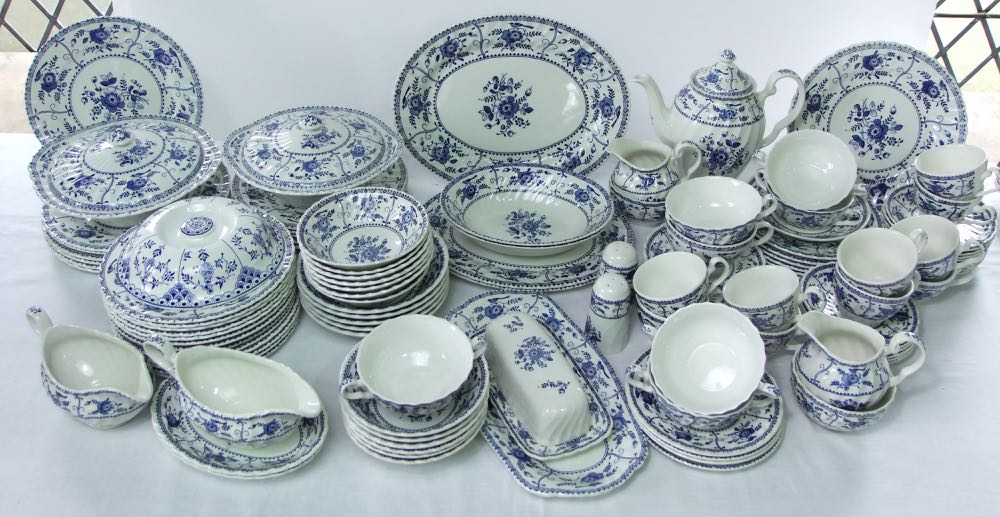 An extensive collection of Johnson's Brothers Indies pattern wares including a pair of tureens and