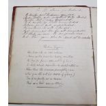 A 19th century hand written journal with examples of poetry and essays, etc.