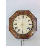 A 19th century rose wood and boule work postman's dial.