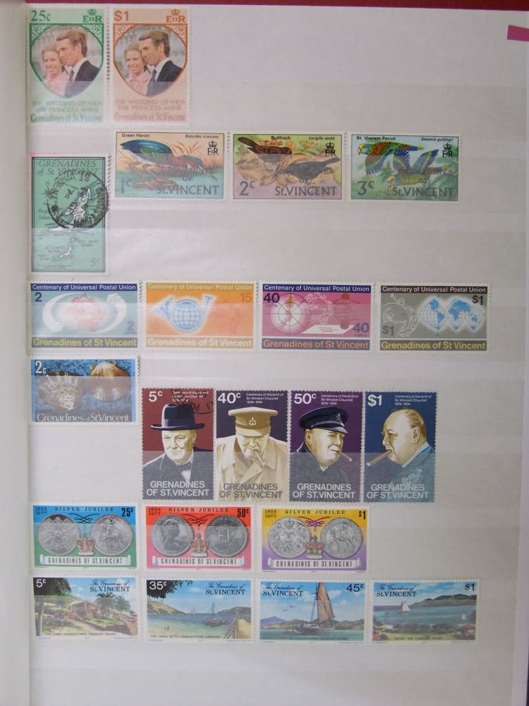 A stockbook containing a quantity of mostly mint stamps from GB Commonwealth Grenadines of St