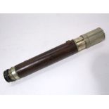 W Ottway & Co Limited of London steel and leather clad draw telescope, dated 1944 and registered