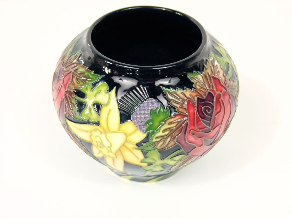 A boxed Moorcroft limited edition vase designed by Nicola Slaney, commemorating the Queen's Jubilee, - Image 2 of 4