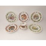 A collection of Royal Doulton Brambly Hedge wares comprising a set of four seasons plates, a further