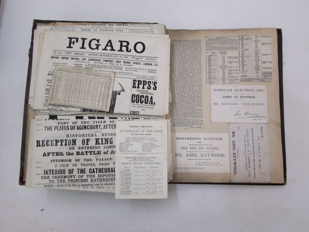 Two 19th century albums containing a quantity of newspaper clippings and other ephemera mainly