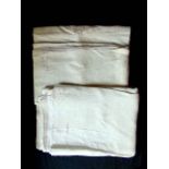 Two large early 19th century linen sheets monogrammed A.T. and dated 1813