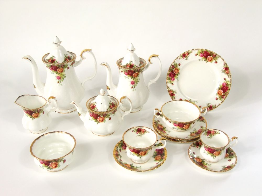 An extensive collection of Royal Albert Old Country Roses pattern dinner, coffee, tea and other