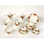 An extensive collection of Royal Albert Old Country Roses pattern dinner, coffee, tea and other