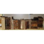 Miscellaneous collection of 18th and 19th century books, mainly leather bound, including