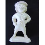 Vintage plaster standing figure of a WREN in WWII type uniform, together with a further plaster bust