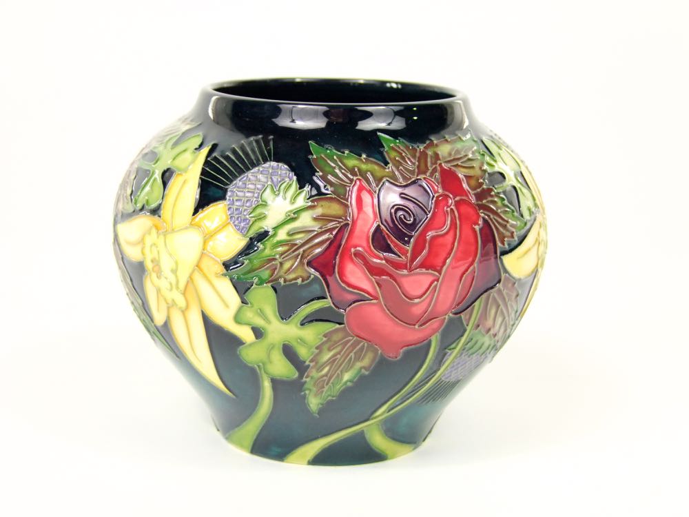 A boxed Moorcroft limited edition vase designed by Nicola Slaney, commemorating the Queen's Jubilee, - Image 4 of 4