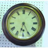 A 19th century English mahogany dial clock fitted with an 18cm single train dial