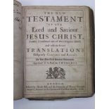 An early 18th century bible printed by Charles Bill 1708.