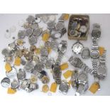 A large collection of watches and movements, many marked Quasar.