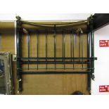 A Victorian brass and iron bedstead to take a 4ft 6 mattress