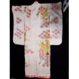 Traditional ceremonial/ bridal Japanese Uchikaka Kimono, heavily embroidered with golden cranes