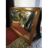 A Willis & Gambier rectangular wall mirror together with a further oval gilt framed mirror and two